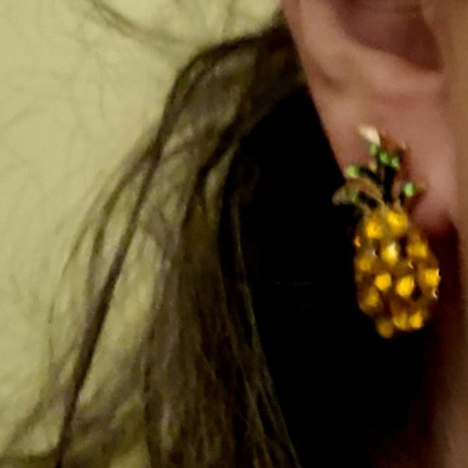 pineapple earrings Betsey Johnson studs