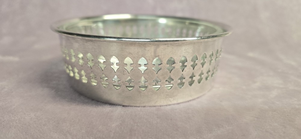 NEWPORT By GOTHAM SILVERPLATE WINE COASTER. SILVERPLATED