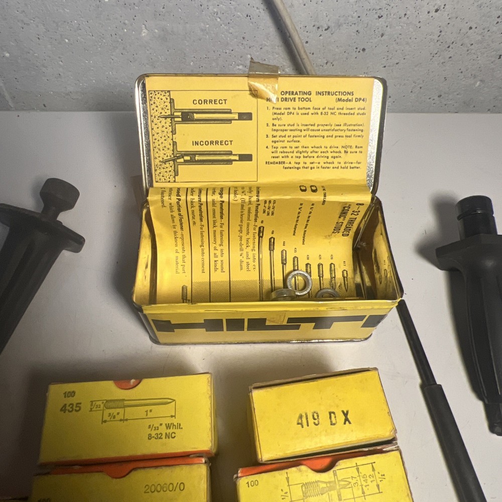 Hilti Hammer Drive DP4 LOT with Studs, Ramset Tool