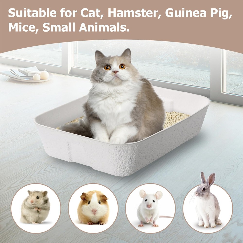Disposable Cat Litter Box, Sturdy and Durable, Extra Thick, Large Size - 16.2x12