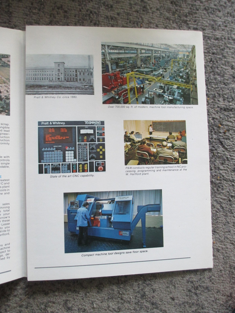 Pratt & Whitney Machine Tool Catalog No. MT156 +Modernization Lit