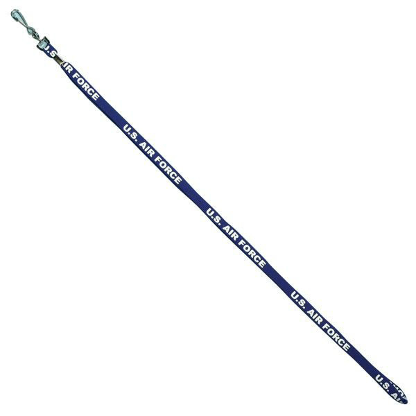 AIR FORCE WHITE ON BLUE J HOOK LANYARD