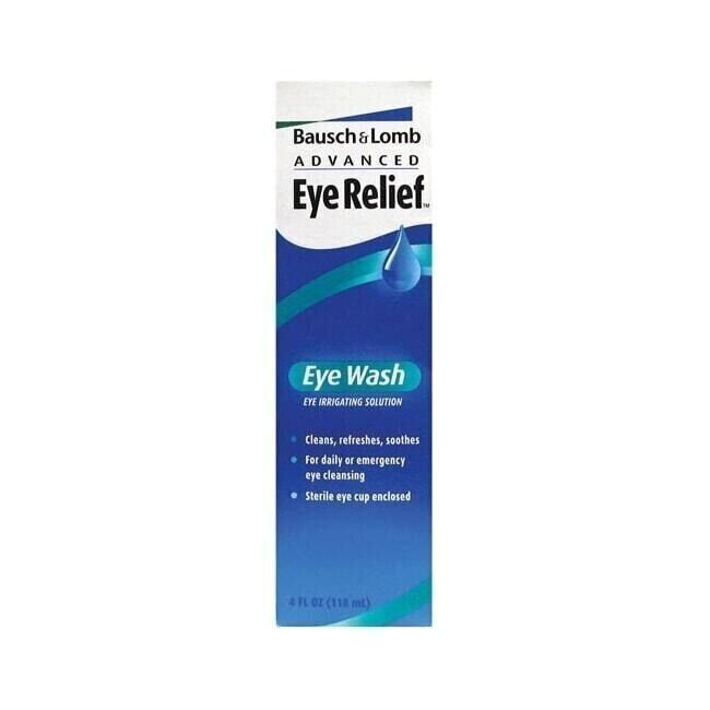 Bausch & Lomb Advanced Eye Relief Wash Irrigating Solution Soothe 4oz Pack of 2