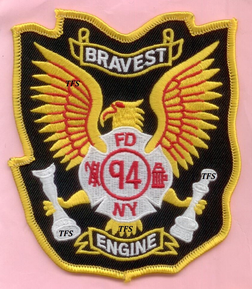 New York City Fire Dept Engine 94 Patch Black