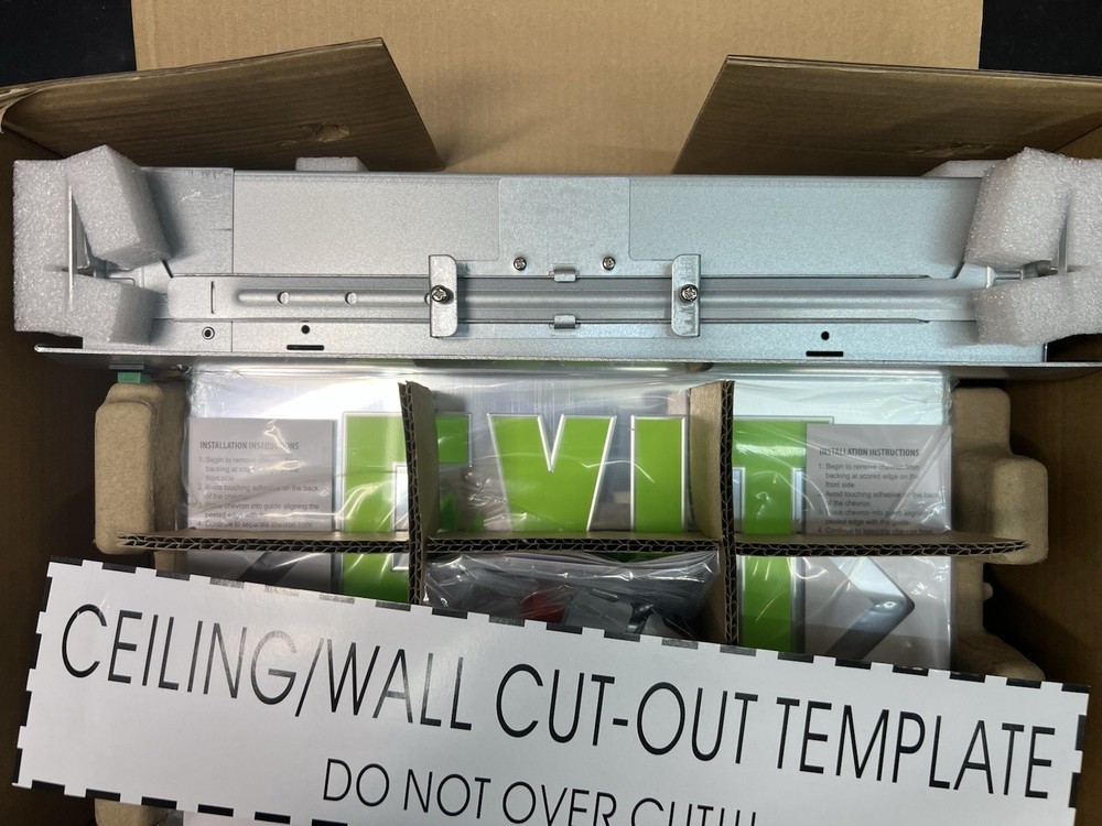 LED Exit Sign Edge-Lit Emergency Light w/ Battery Backup Double-Sided