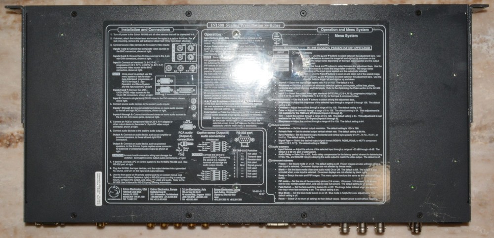 Extron IN1508 Scaling Presentation Switcher