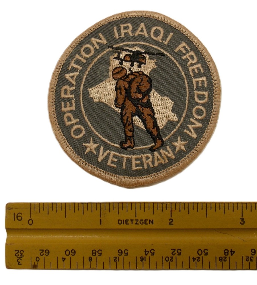 Operation Iraqi Freedom Veteran Embroidered Patch Iron On