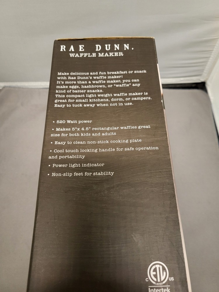 Rae Dunn Waffle Maker Non-Stick 5"