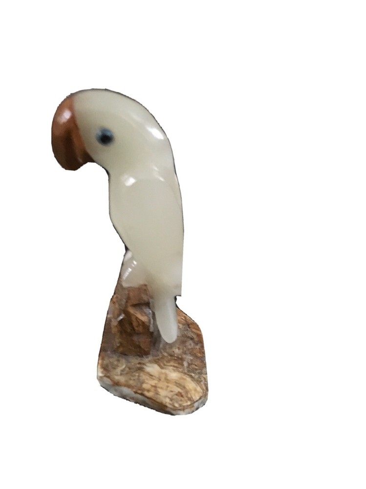 5 Inch Stone Carved Parrot