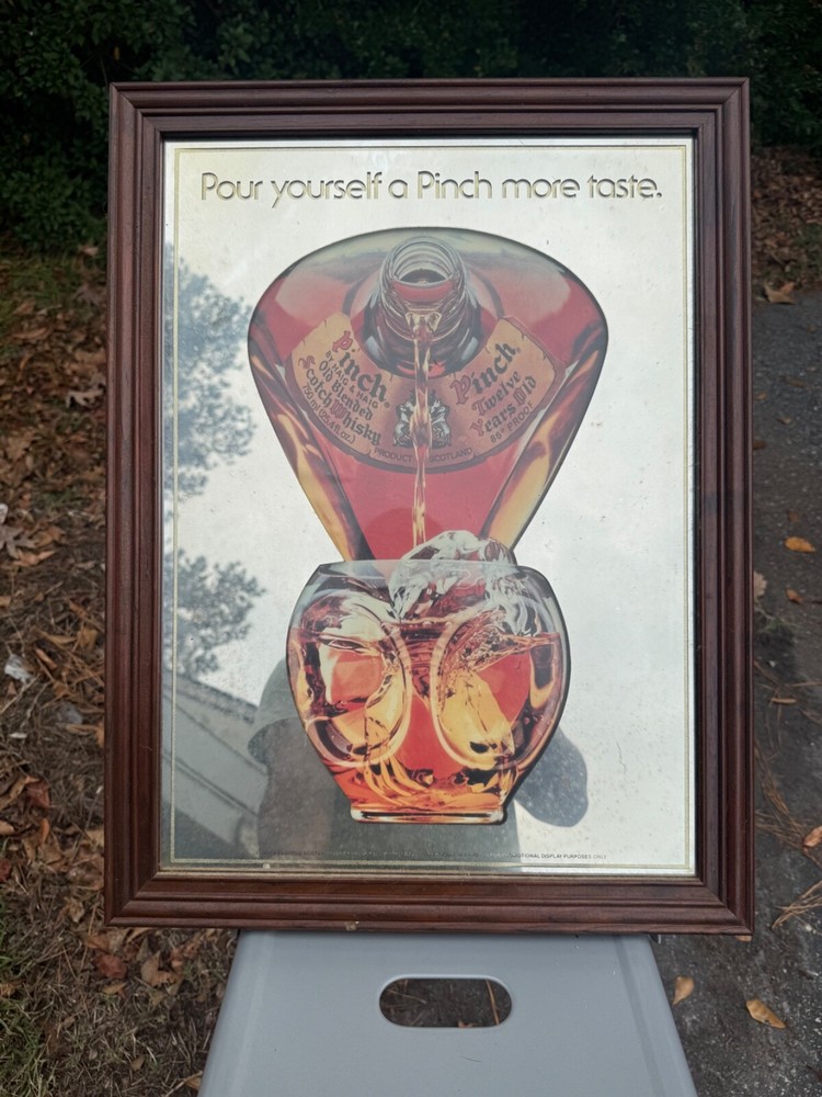 Pinch blended scotch whiskey mirror
