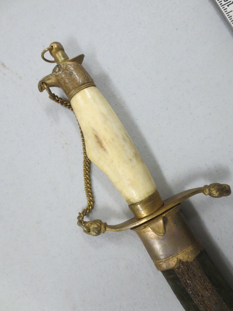 Vet Bring-Back Middle Eastern Dagger w/ Eagle Head & Bone Handle