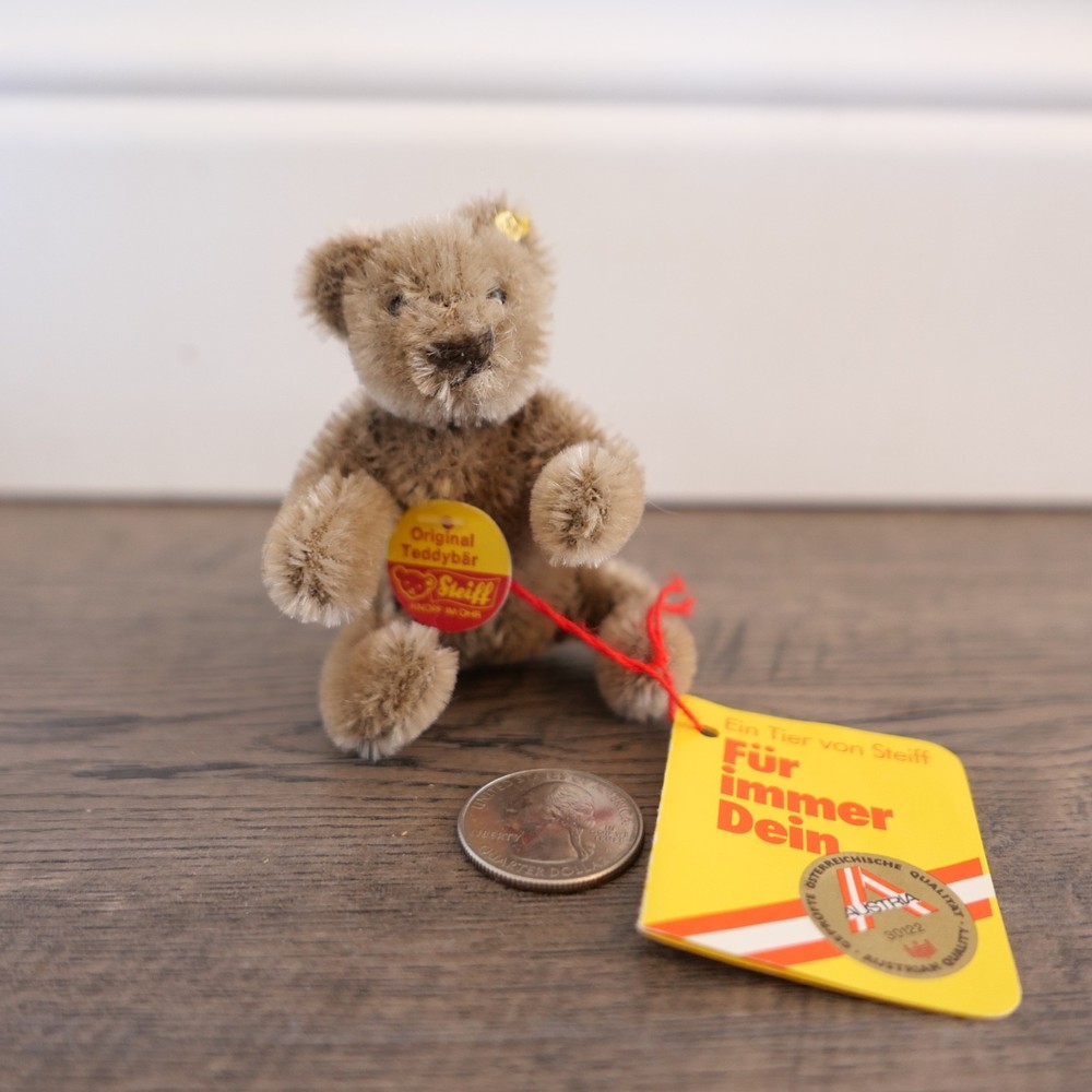 Steiff Teddybar Bear Light Brown Austria 0202/11 Mini 3" w/ Tags