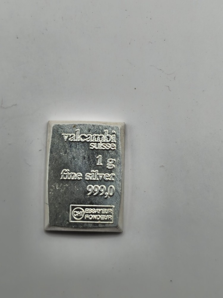 1 gram Silver Bar - Valcambi