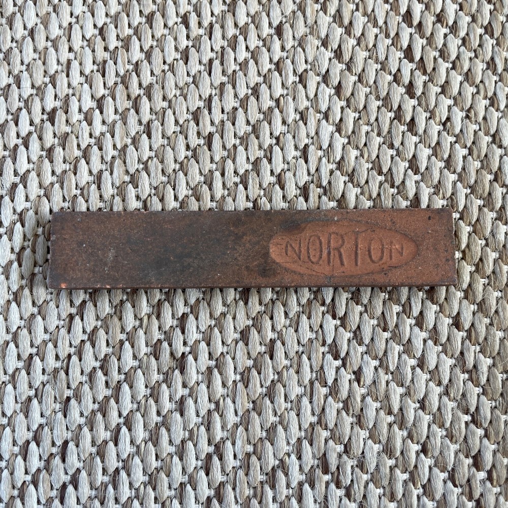 VTG  Norton I Stone Sharpening Edge Tool Cast Iron
