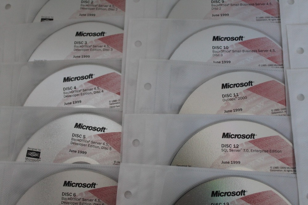 1999 MSDN BackOffice Test Platform Software 1 thru 16 and 19 thru 21