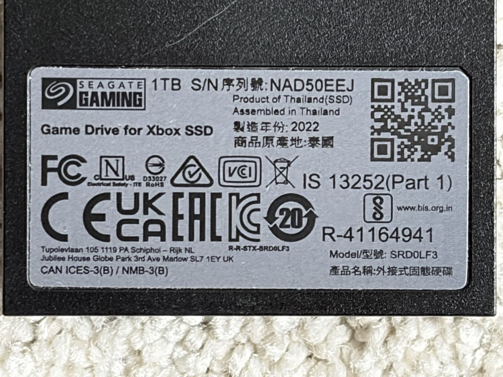 Seagate STLD1000400 1TB Game Drive for Xbox Solid State Drive SSD SRD0LF3 Tested