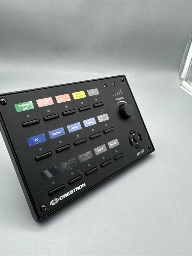 Crestron MP-B20-B-T Media Presentation Button Panel B20, Black