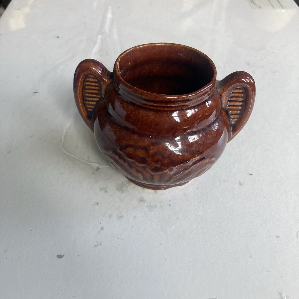 brown ware sugar bowl