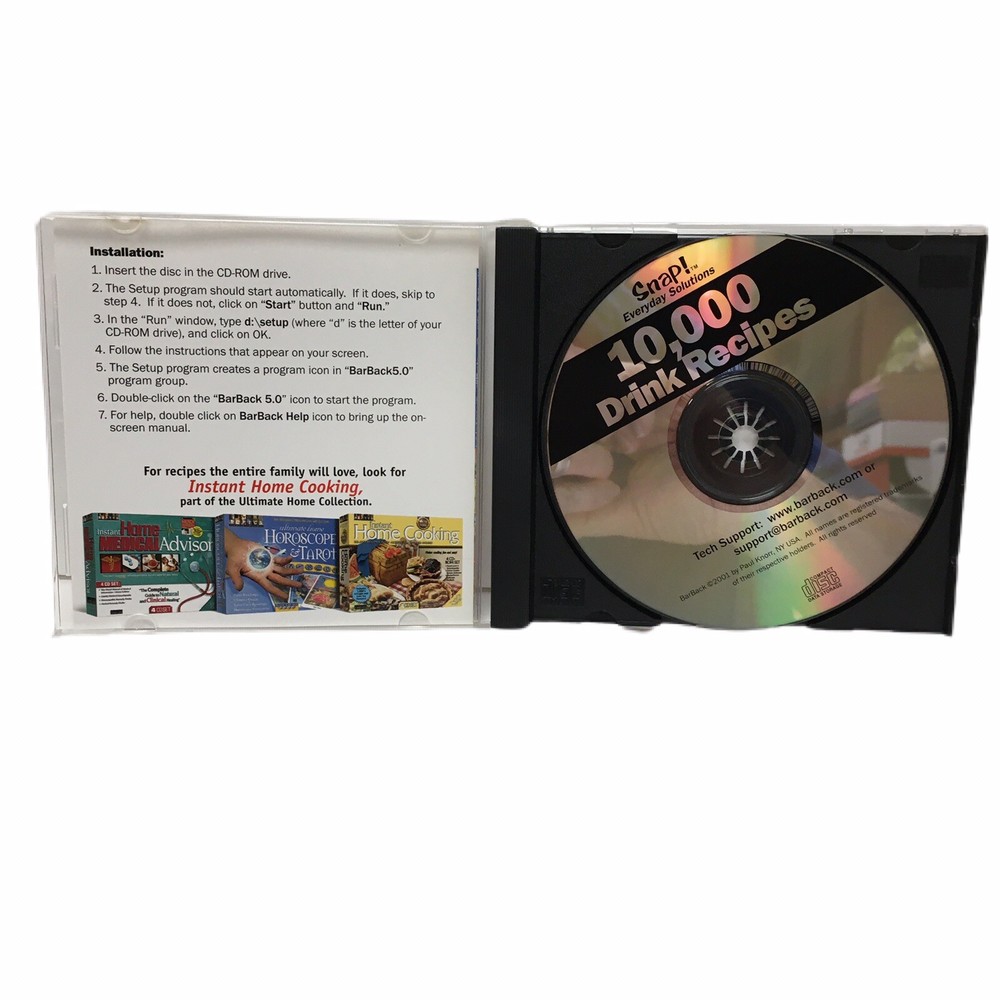 10,000 Drink Recipes PC/CD-ROM