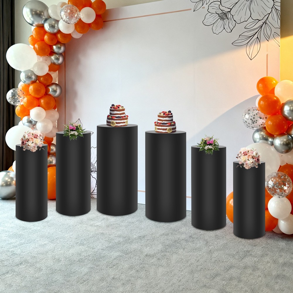 6pcs Multi-purpose Metal Display Stand Round Column Riser Retail Wedding Party