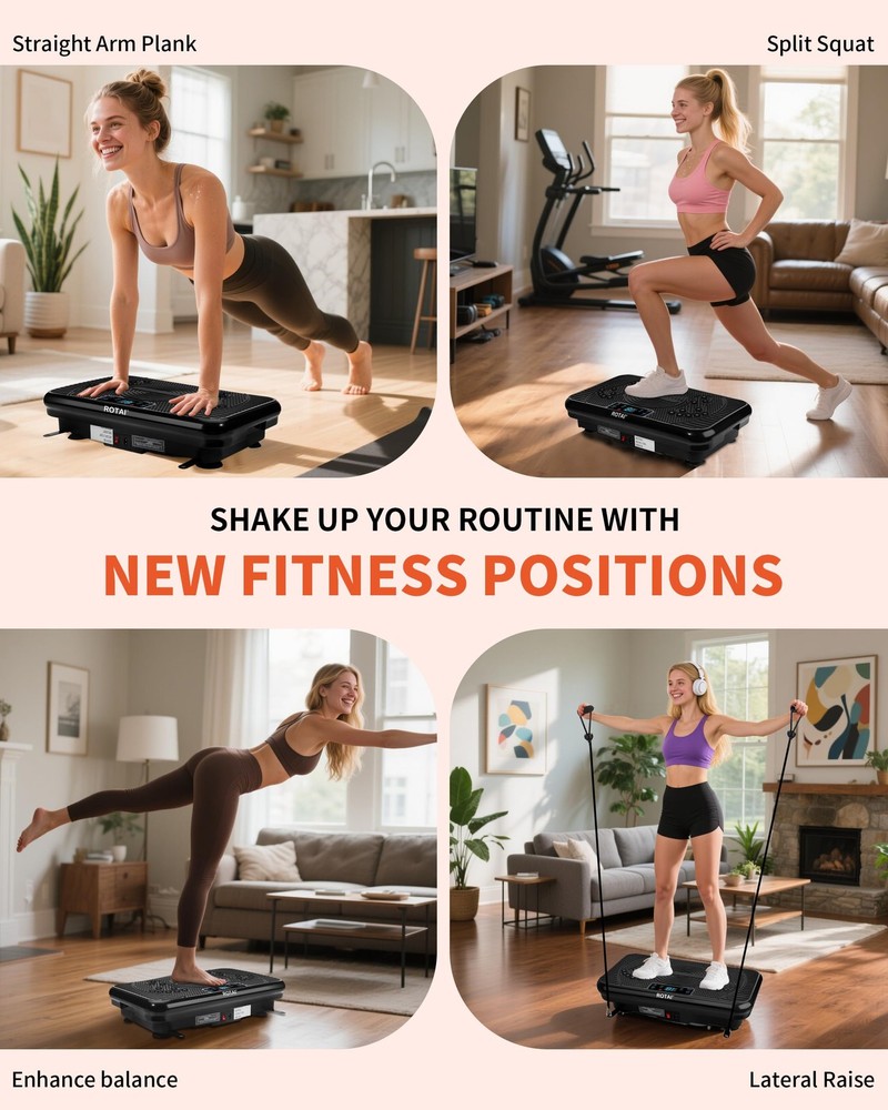 Shake Plate Vibration Exercise Machine for Lymphatic Drainage Massager & Weig...