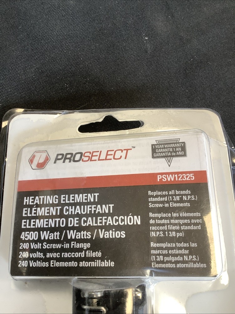 ProSelect PSW12325 4500 Watt Screw-In Heating Element H2