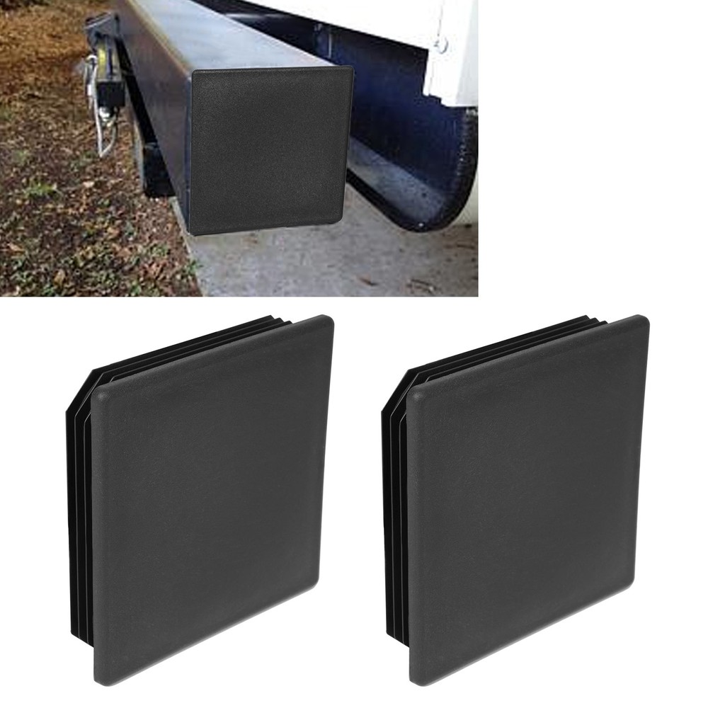 New 4" 2 Pack Square Rubber Bumper Plug End Cap Cover for RV Camper Trailer