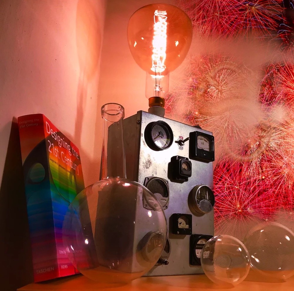 ‘Test Lab’ Upcycled feature lamp