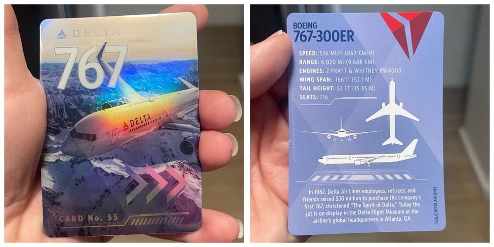 Delta Airlines Trading Card 55