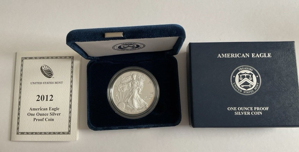 2012-W Proof American Silver Eagle Box, OGP & COA