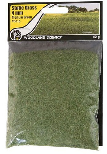 Woodland Static Grass, Medium Green 4mm - #fs618