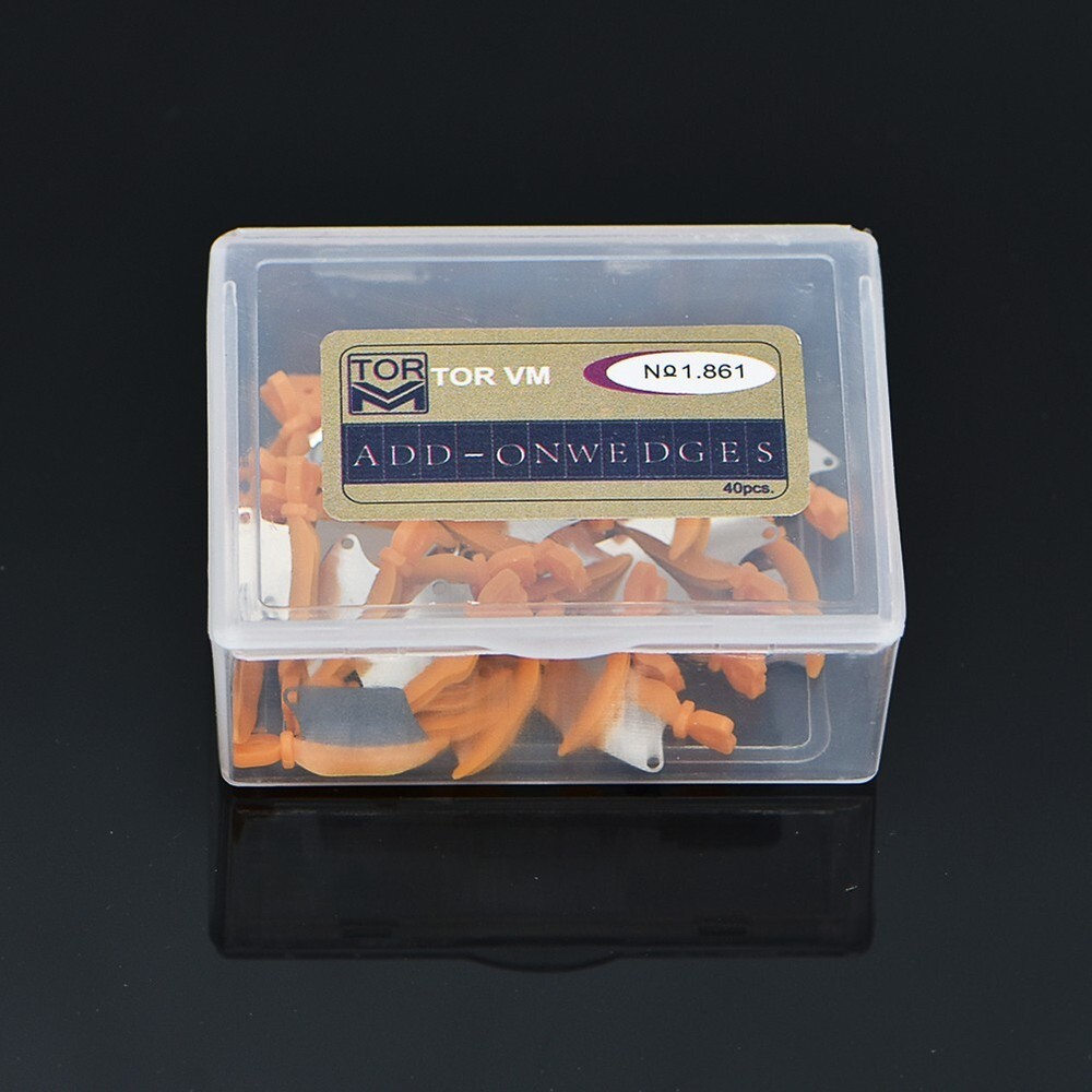 40 Pcs/Box Dental Wedge Knife Teeth Interproximal Plastic Wedge Orange