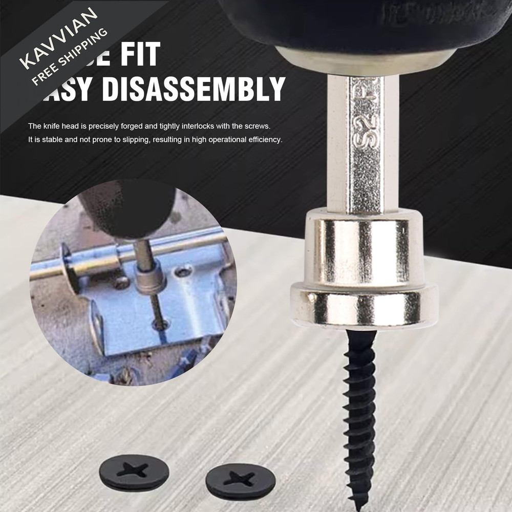 10pcs Magnetic Drywall Screwdriver Bits Set, PH2 Hexagonal Handle, 25mm x 5...