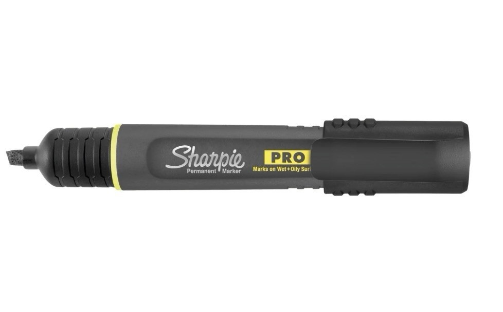 Sharpie PRO Permanent Markers, Chisel Tip, Black, 2 Count 3 PACK