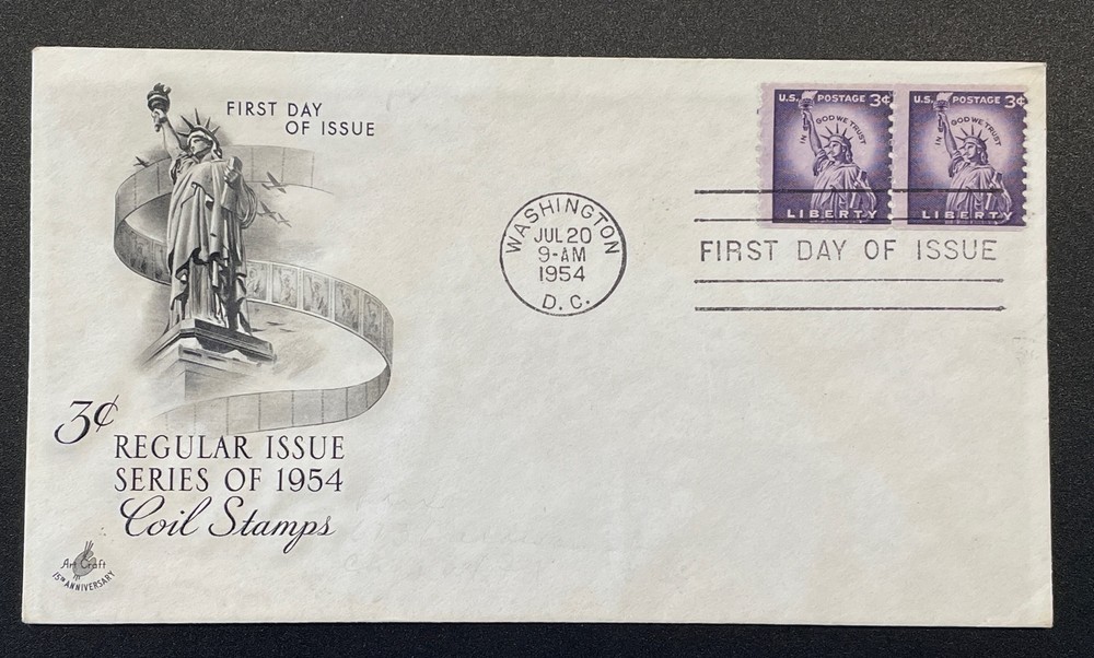 US FDC #1054, 55, 57 & 1058 Presidential Regular Issue; Postmark: Various