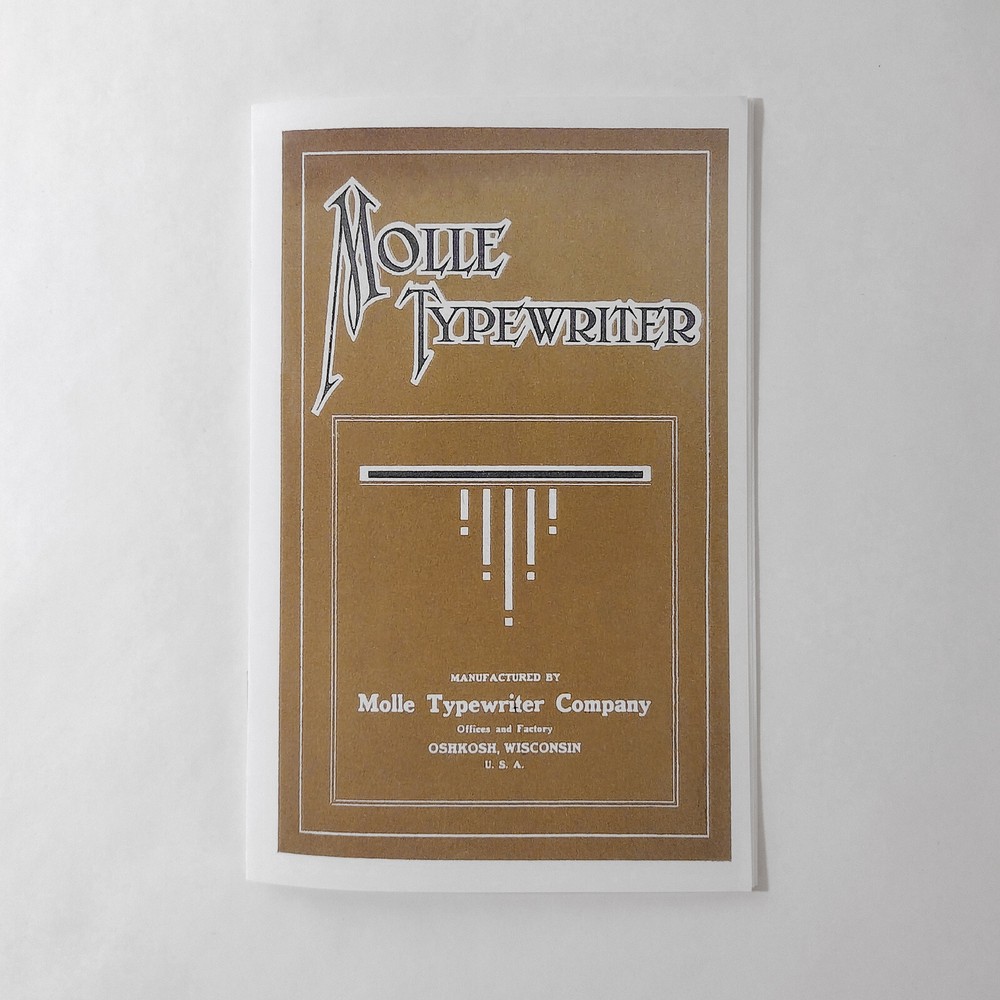 Molle No. 3 Typewriter Owner's Manual User Manual Instruction Manual Model Three