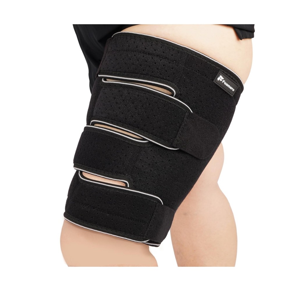 Plus Size Thigh Compression Wrap for Lymphedema & Swelling Relief, Adjustable...