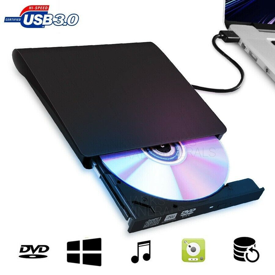 DVD CD RW Drive USB 3.0 External Burner Writer Rewriter for Apple Mac Macbook PC