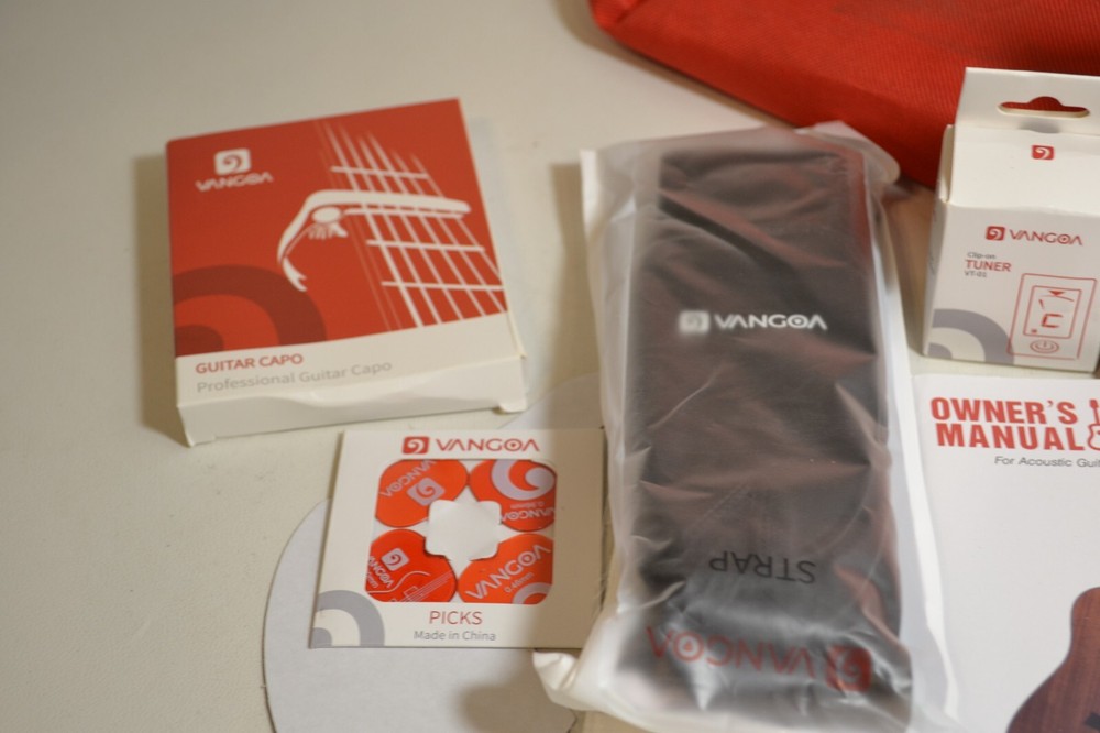 VANGOE Owner's Packet w/Capo, Strings, Picks, Strap, Manual, Cloth, Tuner