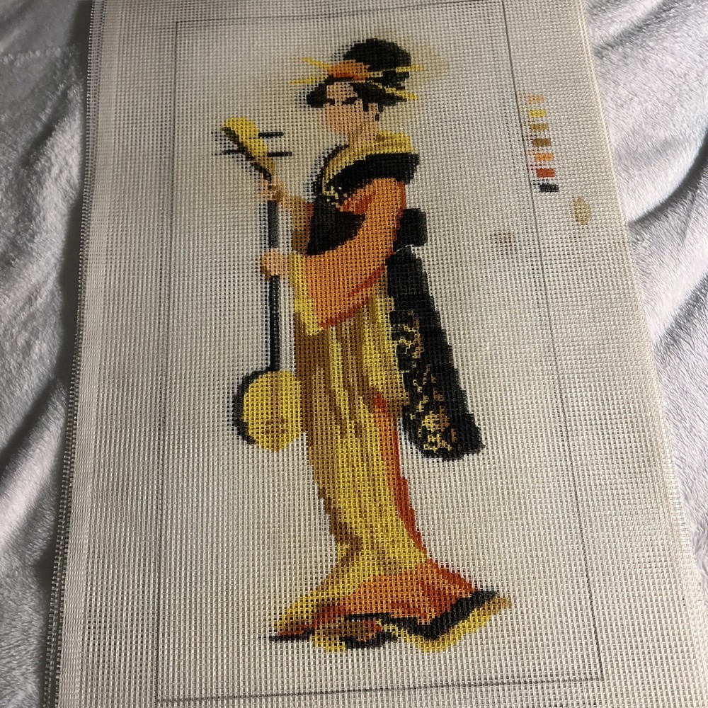 needlepoint canvas handpainted