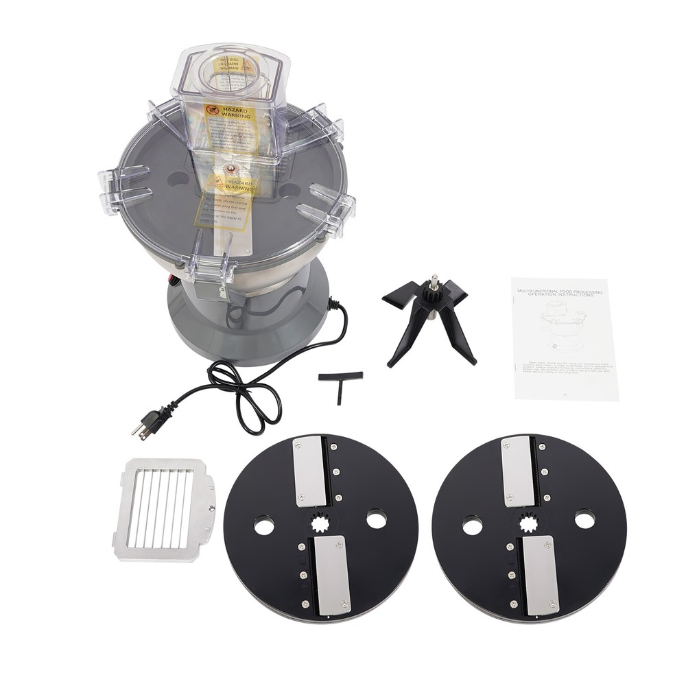 Electric 4-in-1 Vegetable Chopper Fruit Processor Dice Slice Shred Strip Cutter