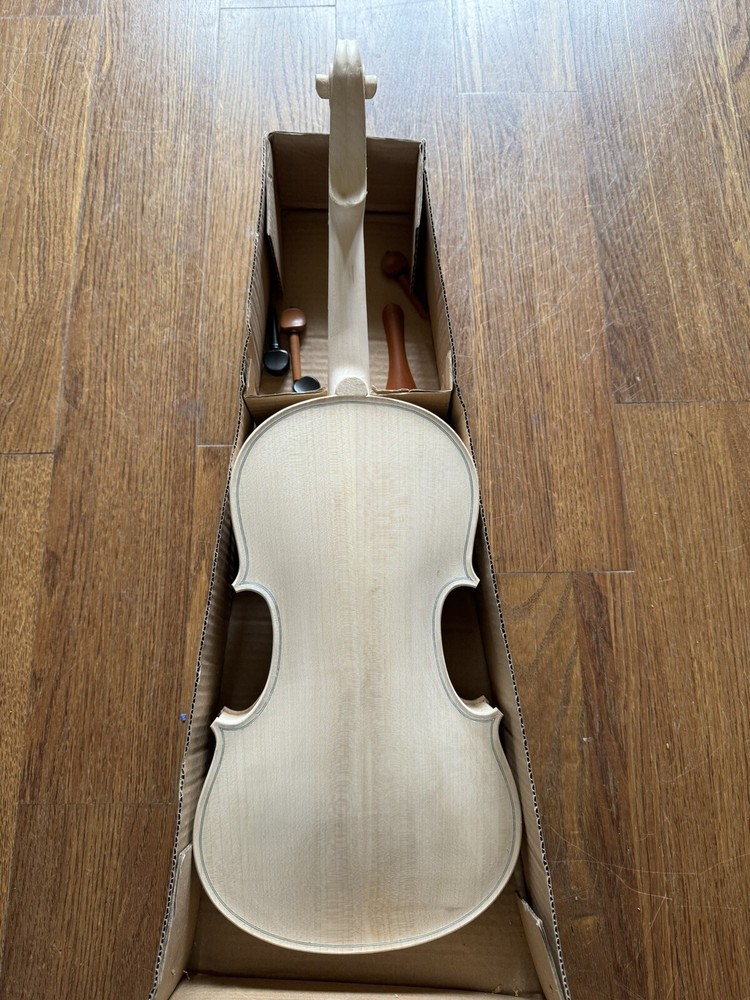 10 pack-White Violins, 4/4 Unfinished Chinese Maple, Flame Back