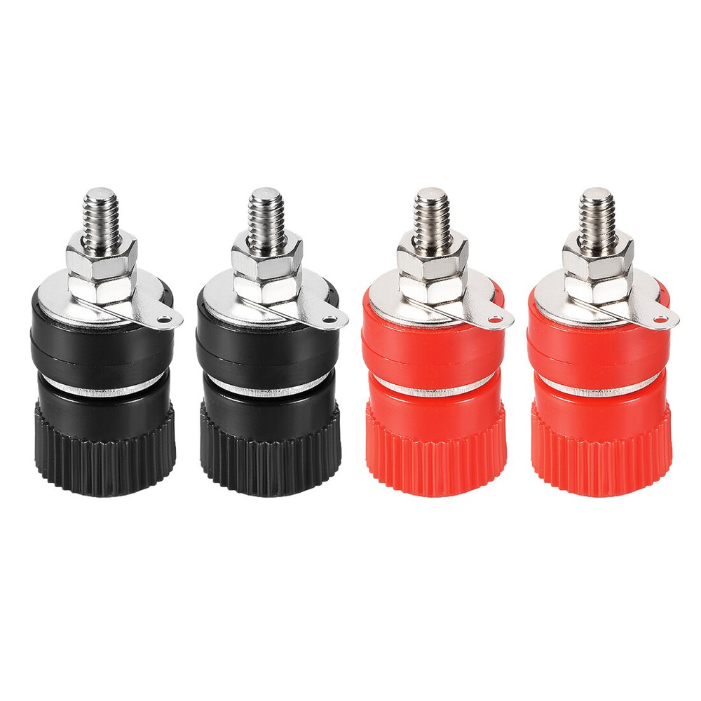 2 Pairs Binding Post Terminal Power Amplifier Connector Banana Plug Socket