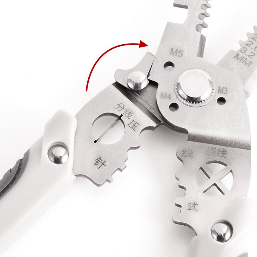 Wire Stripper Cutter Stainless Steel Wire Stripping Tool, Multi-Function CW
