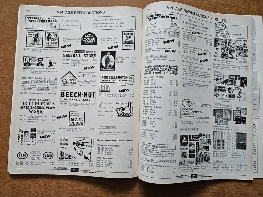 1985 WALTHERS MODEL TRAIN DECAL CATALOG AND REFERENCE MANUAL