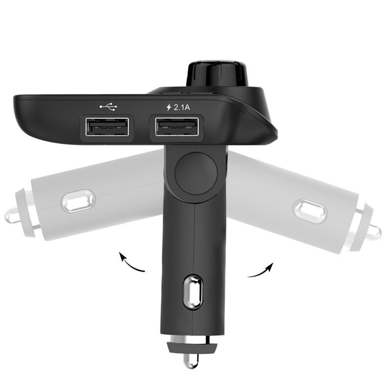 Bluetooth 5.3 FM Transmitter/Car Kit with Hands-Free Calling and 2 USB Charger