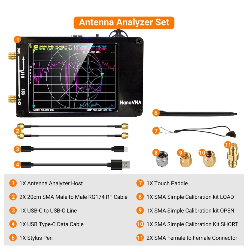Enhanced -H Vector Network Antenna Analyzer 10KHz-1.5GHz MF4789