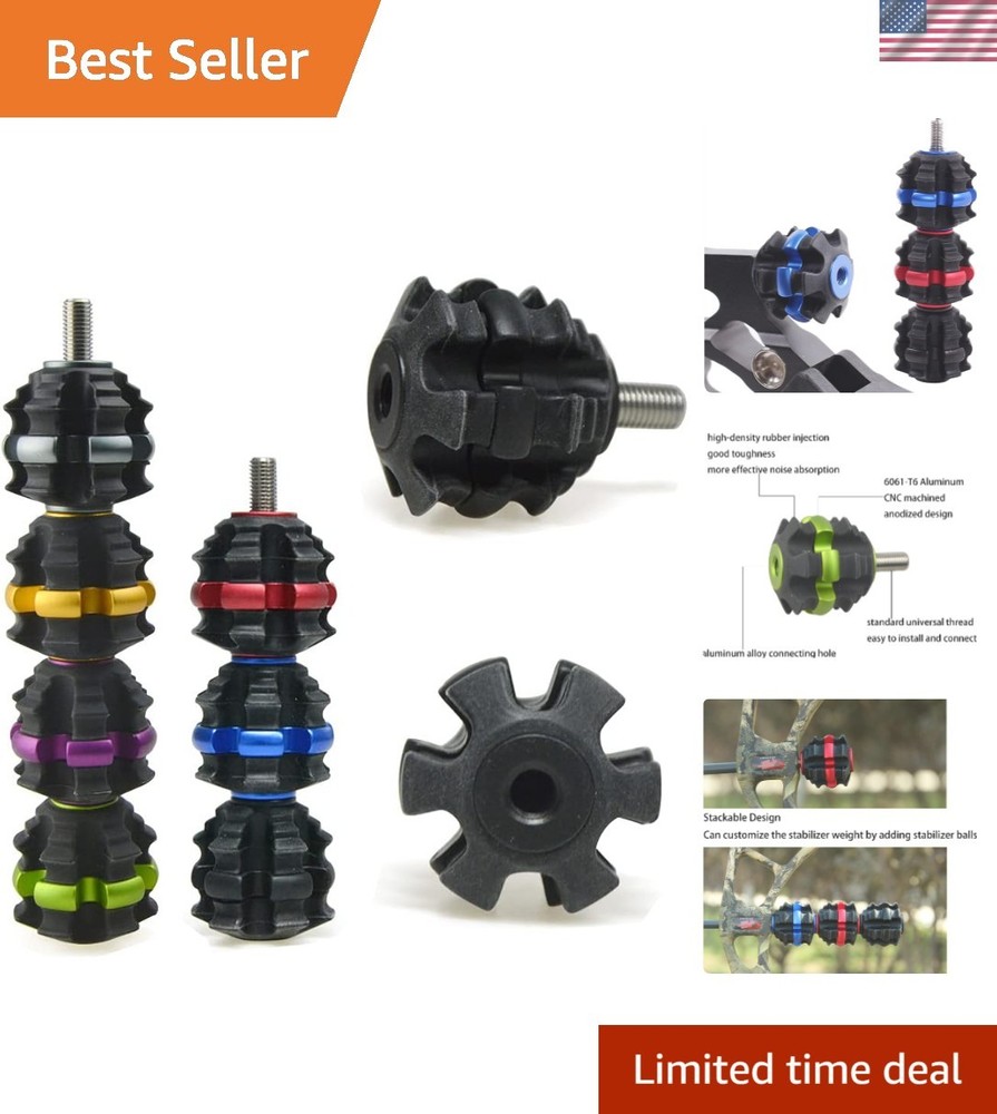 1.5 Inch Stackable Stabilizer for Compound & Recurve Bows – Multi-Color Options
