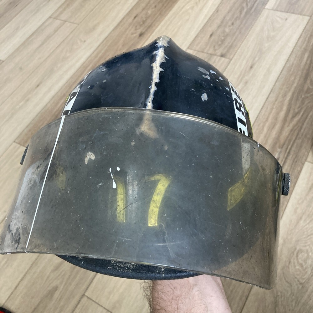 Vintage MSA fire Helmet w/ Plectron Face Shield