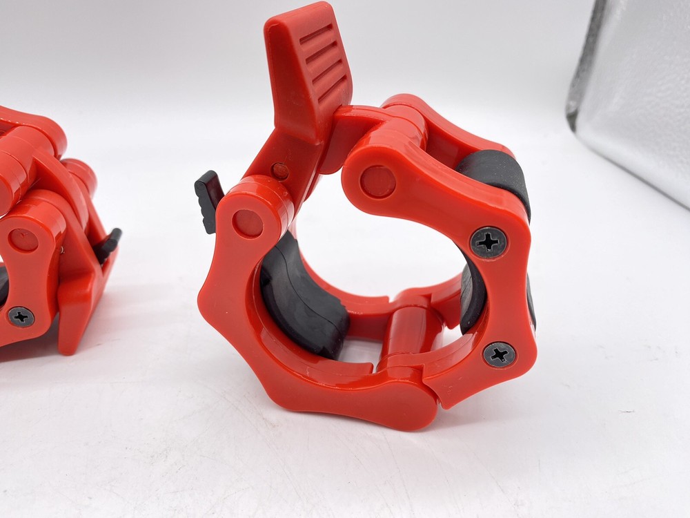 Genesis Systems - 2" Olympic Barbell Clamps - Quick Release - Red